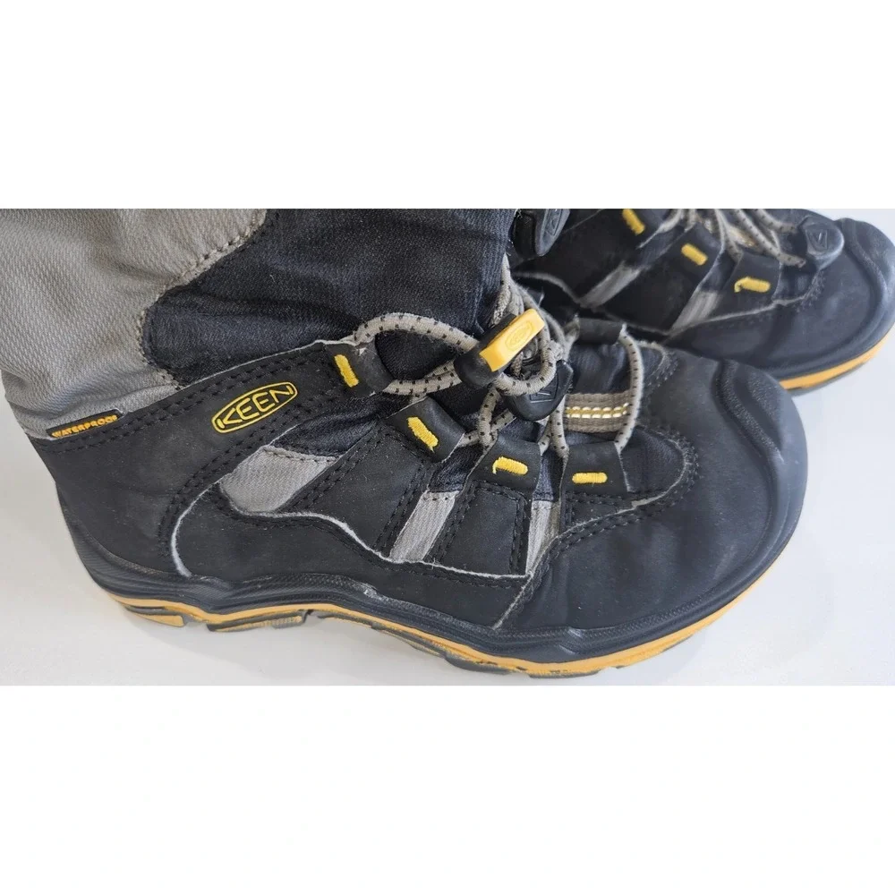 KEEN Winterport II Waterproof Insulated -25°F Kids Boot Black Gray Size 12